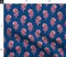 Block Print Floral Medium Scale Pink Bright Blue Botanical Modern Custom Printed Fabric by Spoonflower Various Fabrics by the Yard or Fat Quarter
